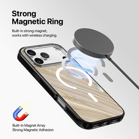 Magnetic iPhone Case - Gold Marble