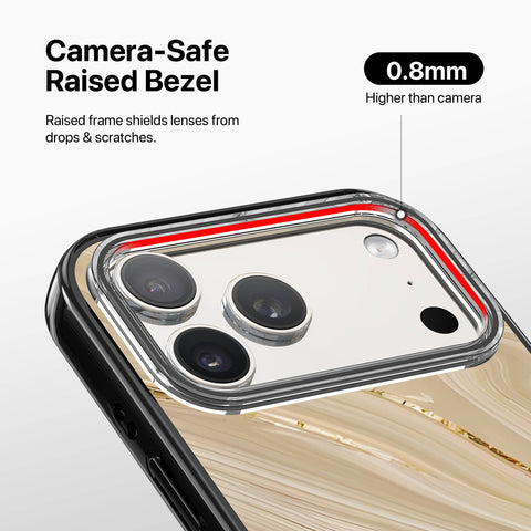 Magnetic iPhone Case - Gold Marble