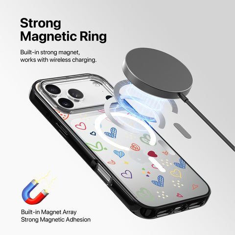 Magnetic iPhone Case - Love Doodles