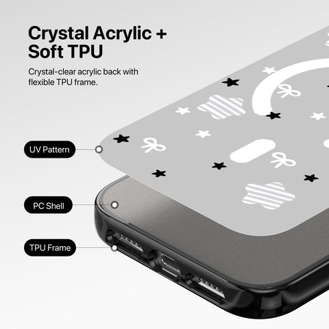 Magnetic iPhone Case - Star Bows