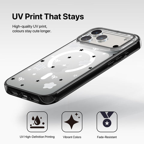 Magnetic iPhone Case - Star Bows