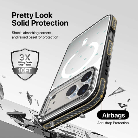 Magnetic iPhone Case - Mint Starfall