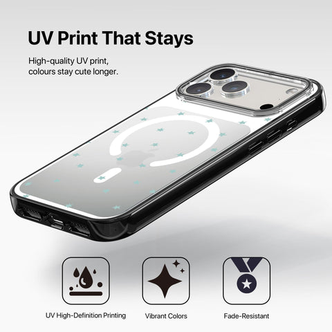 Magnetic iPhone Case - Mint Starfall