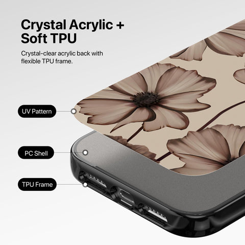 Magnetic iPhone Case - Mocha Blooms