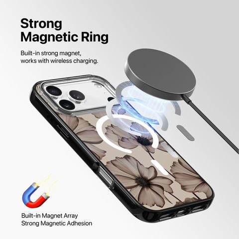 Magnetic iPhone Case - Mocha Blooms
