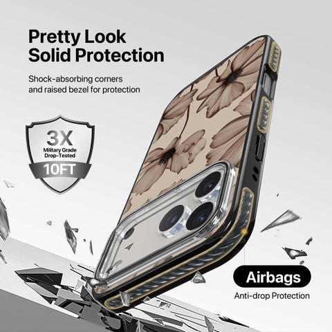 Magnetic iPhone Case - Mocha Blooms