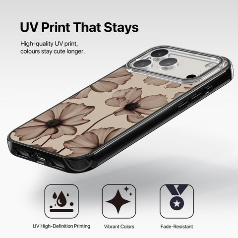 Magnetic iPhone Case - Mocha Blooms