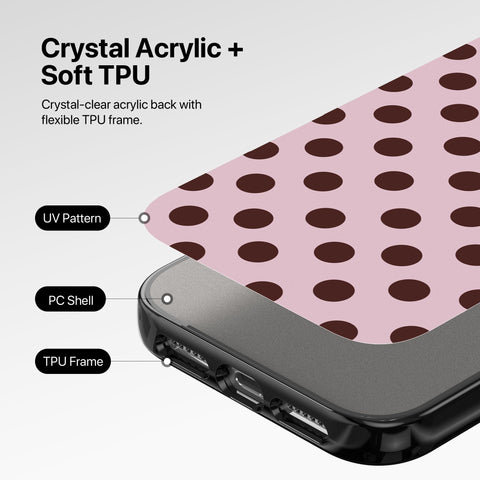 Magnetic iPhone Case - Mocha Dots