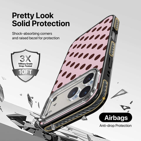 Magnetic iPhone Case - Mocha Dots