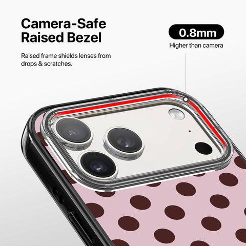 Magnetic iPhone Case - Mocha Dots