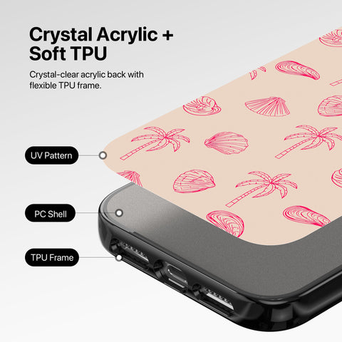 Magnetic iPhone Case - Palm Shells