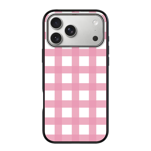 Magnetic iPhone Case - Pink Gingham