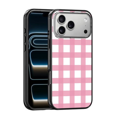 Magnetic iPhone Case - Pink Gingham