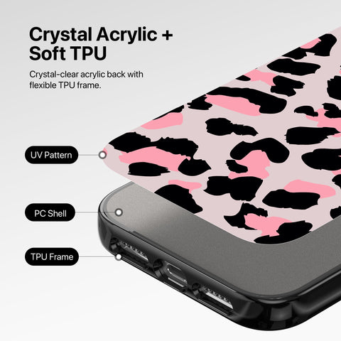 Magnetic iPhone Case - Pink Leopard