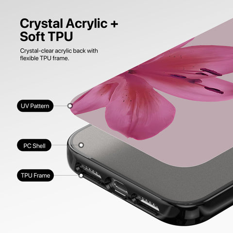 Magnetic iPhone Case - Pink Lily
