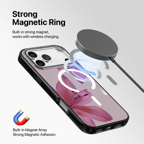 Magnetic iPhone Case - Pink Lily