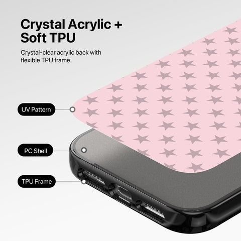Magnetic iPhone Case - Pink Stars