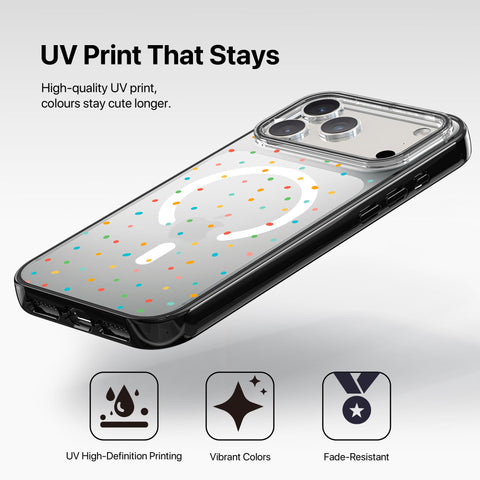 Magnetic iPhone Case - Rainbow Dots