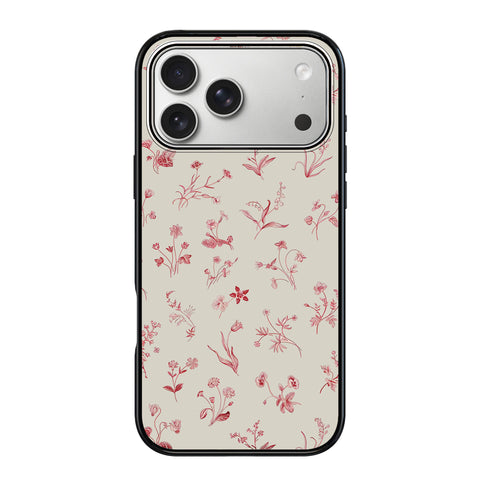 Magnetic iPhone Case - Red Botanics