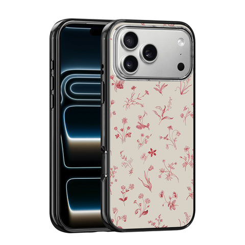 Magnetic iPhone Case - Red Botanics