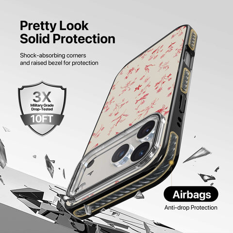 Magnetic iPhone Case - Red Botanics