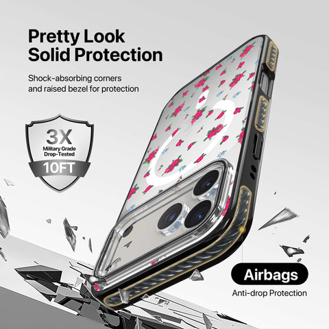 Magnetic Clear Case – Rose Scatter