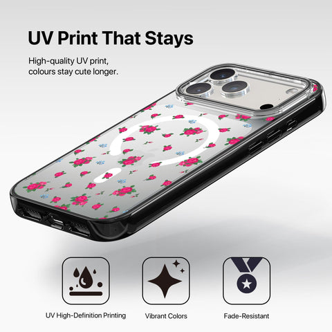 Magnetic Clear Case – Rose Scatter