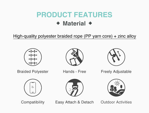 Premium Fashion Phone Lanyard – Universal Braided Shoulder Strap with Easy-Attach Clip