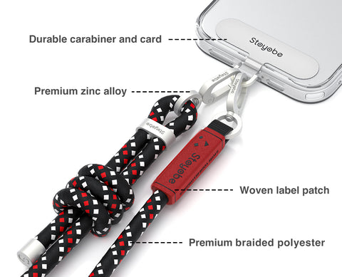 Premium Fashion Phone Lanyard – Universal Braided Shoulder Strap with Easy-Attach Clip