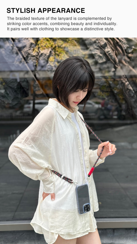 Premium Fashion Phone Lanyard – Universal Braided Shoulder Strap with Easy-Attach Clip