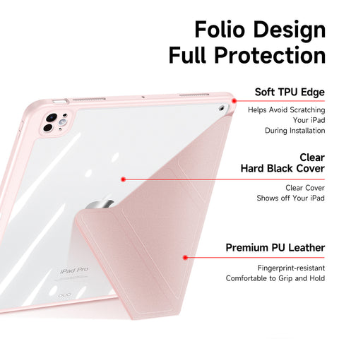 Smart Folio Case for iPad Pro 11-inch (M4) 2024  - Pink