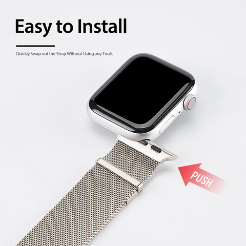 Premium Milanese Apple Watch Band – Starlight