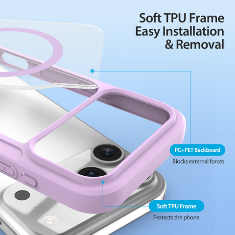 iPhone 17 Pro Max Purple PU Leather Wallet Case with MagSafe & Card Slots