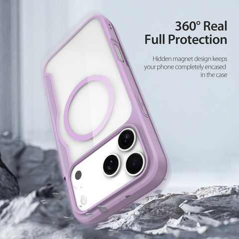 iPhone 17 Pro Max Purple PU Leather Wallet Case with MagSafe & Card Slots