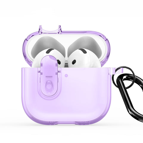 AirPods 4 Purple Case with Wireless Charging Support