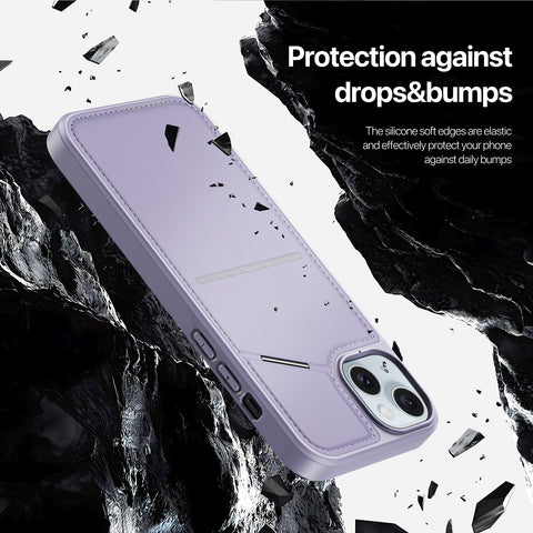 iPhone 15 Case - Magnetic Case with Stand - Purple