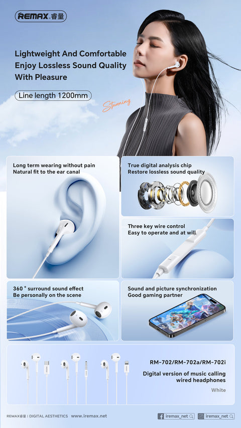 Type-C Wired Earphones with Mic – Plug & Play Sound