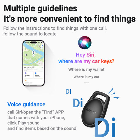 Button-Style Bluetooth Tracker, Siri Compatible -ACEFAST