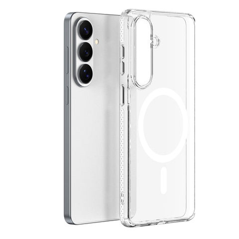Samsung Galaxy S26 Crystal Clear Magnetic Case - Shockproof TPU + PC Hybrid Shell