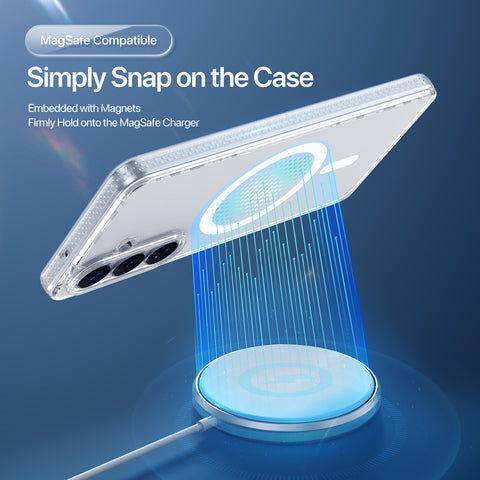 Samsung Galaxy S26 Crystal Clear Magnetic Case - Shockproof TPU + PC Hybrid Shell