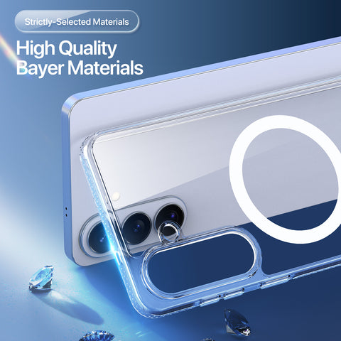 Samsung Galaxy S26 Crystal Clear Magnetic Case - Shockproof TPU + PC Hybrid Shell