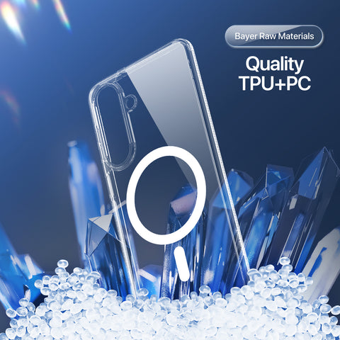 Samsung Galaxy S26 Crystal Clear Magnetic Case - Shockproof TPU + PC Hybrid Shell