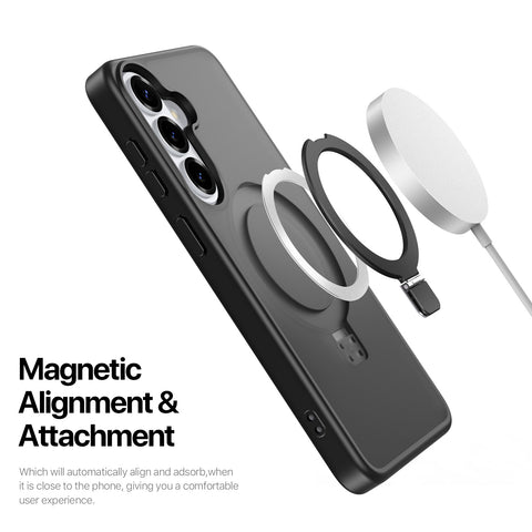 Samsung Galaxy S26 Magnetic Case with Built-in Stand - Black