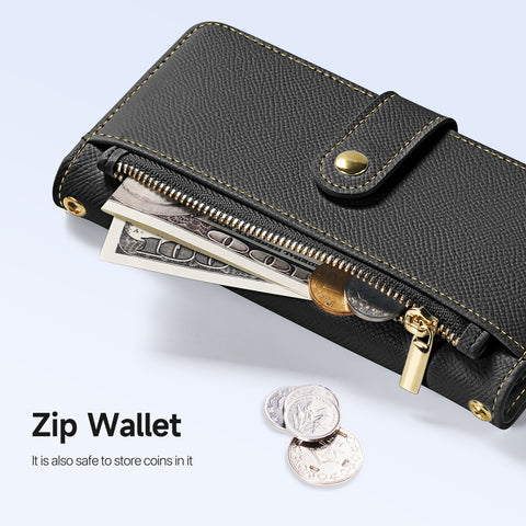 Samsung Galaxy S26 Ultra 2-in-1 Detachable Leather Wallet Case - Black