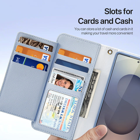 Samsung Galaxy S26 Ultra 2-in-1 Detachable Leather Wallet Case - Light Blue