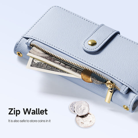 Samsung Galaxy S26 Ultra 2-in-1 Detachable Leather Wallet Case - Light Blue