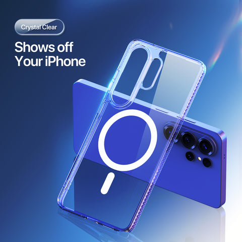 Samsung Galaxy S26 Ultra Crystal Clear Magnetic Case - Shockproof TPU + PC Shell