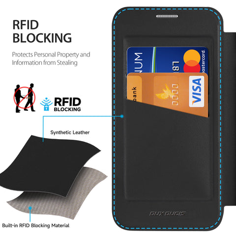 Samsung Galaxy S26 Ultra Folio Case with Card Holder - Black