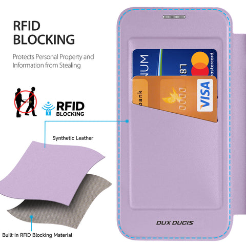 Samsung Galaxy S26 Ultra Folio Case with Card Holder - Purple