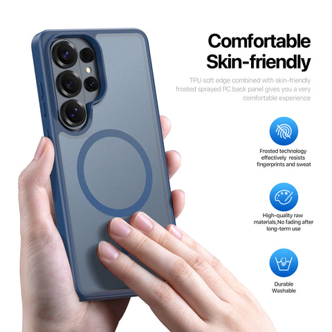 Samsung Galaxy S26 Ultra Magnetic Matte Case - Dark Blue